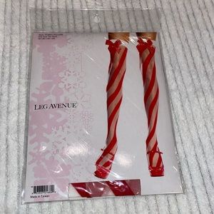 Spandex Sheer Stockings (Candy Cane)